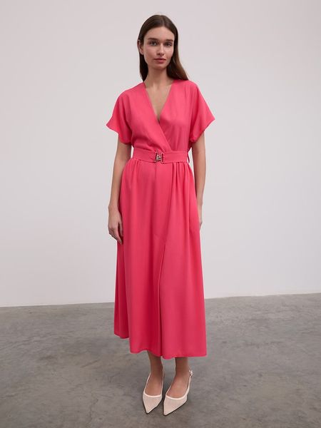 BGN Sukienka w kolorze różowym rozmiar: 40. Różowe sukienki BGN, na imprezę, bez wzorów, z tkaniny, bez kołnierzyka, bez ramiączek, maxi. Za 87.40 zł.