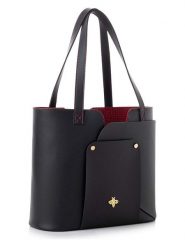 Lucky Bees Torebka w kolorze czarnym - 30 x 26 x 12 cm rozmiar: onesize. Czarne torby na ramię Lucky Bees, bez wzorów, z materiału, na ramię, bez dodatków. Za 140.86 zł.