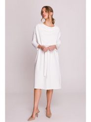 Stylove Sukienka w kolorze białym rozmiar: L/XL. Białe sukienki Stylove, l, bez wzorów, z tkaniny, bez kołnierzyka, bez ramiączek, midi. Za 242.45 zł.