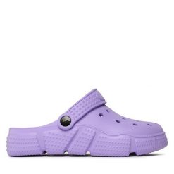 Klapki CRUZ. Fioletowe klapki CRUZ, bez wzorów, bez obcasa. Za 49.99 zł.