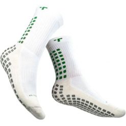 Skarpetki antypoślizgowe TRUsox Mid-Calf Cushion3.0. Białe skarpety Macron, w ażurowe wzory, z materiału. Za 195.00 zł.