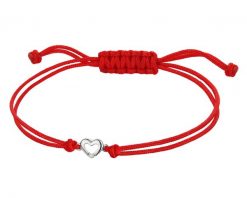 Bransoletka z elementami białego złota z diamentem - serce - 0,004 ct - próba 585. Białe bransoletki Apart, z diamentem, złote. Za 499.00 zł.