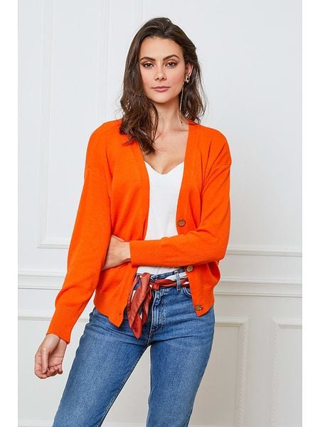 Joséfine Kardigan "Gino" w kolorze pomarańczowym rozmiar: XL. Pomarańczowe kardigany Joséfine, xl, bez wzorów, z kaszmiru. Za 277.36 zł.