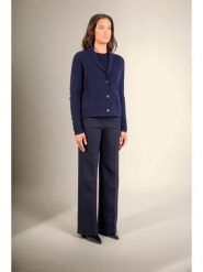 Perfect Cashmere Kaszmirowy kardigan "Mila" w kolorze granatowym rozmiar: L. Niebieskie kardigany Perfect Cashmere, l, bez wzorów, z kaszmiru. Za 652.99 zł.