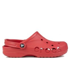 Sandały damskie Crocs BAYA. Czerwone sandały Crocs, bez wzorów, sportowe, bez obcasa, bez zapięcia. Za 179.00 zł.