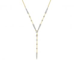 Naszyjnik z żółtego złota z diamentami - 0,25 ct - próba 585. Żółte naszyjniki Apart, z diamentem, złote. Za 5,590.00 zł.