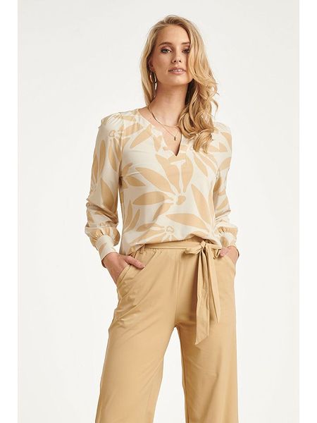 Smashed Lemon Bluzka w kolorze beżowo-kremowym rozmiar: L. Brązowe bluzki Smashed Lemon, l, bez wzorów, bez kołnierzyka, bez ramiączek. Za 224.95 zł.