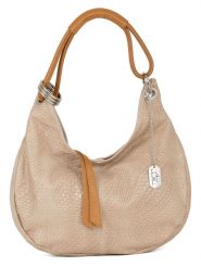 Anna Morellini Skórzana torebka "Concetta" w kolorze beżowym - 38 x 34 x 10 cm rozmiar: onesize. Brązowe torby na ramię Anna Morellini, bez wzorów, z materiału, na ramię, bez dodatków. Za 295.99 zł.