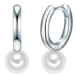Valero Pearls Srebrne kolczyki kreole srebro wysokiej próby Perła hodowlana słodkowodna różowe złoto Kolczyki koła 1 ct Damski. Czerwone kolczyki Valero Pearls, z perłą, srebrne. Za 319.99 zł.