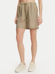Marella Szorty materiałowe Borbona 2513141025 Zielony Relaxed Fit. Zielone szorty Marella, bez wzorów, z jedwabiu. Za 489.99 zł.