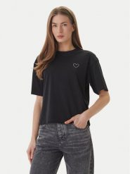 ONLY T-Shirt Rhine 15368901 Czarny Boxy Fit. Czarne t-shirty Only, m, bez wzorów, z bawełny, bez kołnierzyka, bez ramiączek. Za 79.99 zł.