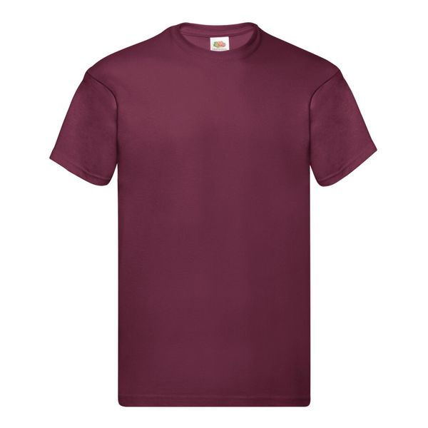 Oryginalna Bawełniana Koszulka Unisex Dla Dorosłych. Brązowe bluzki FRUIT OF THE LOOM, m, bez wzorów, z bawełny, sportowe, bez kołnierzyka, bez ramiączek. Za 32.99 zł.