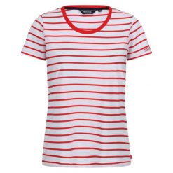 T-shirt Damski Paski Filandra VIII. Białe koszulki sportowe Regatta, bez wzorów, bez kołnierzyka, bez ramiączek. Za 40.99 zł.