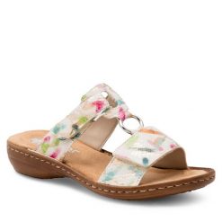 Klapki Rieker. Klapki Rieker, bez wzorów, bez obcasa. Za 279.99 zł.