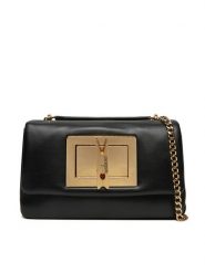 LOVE MOSCHINO Torebka JC4164PP1MLM0000 Czarny. Czarne listonoszki Love Moschino, bez wzorów, ze skóry, bez dodatków. Za 519.99 zł.