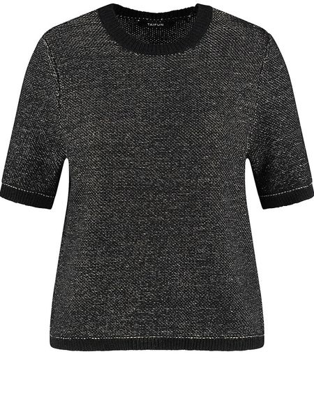 TAIFUN Sweter w kolorze czarnym rozmiar: 40. Czarne swetry Taifun, bez wzorów, bez ramiączek. Za 125.85 zł.