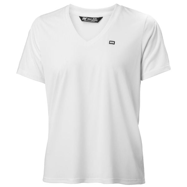 Damska koszulka z dekoltem w serek Helly Hansen Salt Breeze. Białe bluzki Helly Hansen, s, bez wzorów, wakacyjne, bez kołnierzyka, bez ramiączek. Za 217.50 zł.