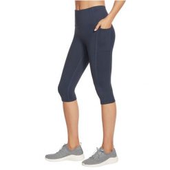 Rajstopy damskie Skechers GO WALK High Waisted Capri. Niebieskie rajstopy i pończochy Skechers, xs, bez wzorów, z materiału. Za 390.00 zł.