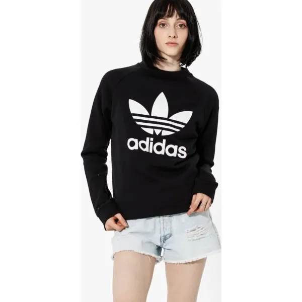 Adidas Bluza Trf Crew Sweat Adicolor , czarny, rozmiar L. Czarne bluzy Adidas, l, z aplikacjami, z bawełny, bez kaptura. Za 249.99 zł.