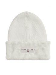 Tommy Jeans Czapka Tjw Linear Beanie AW0AW17913 Biały. Białe czapki Tommy Jeans, bez wzorów, z bawełny. Za 129.99 zł.