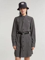 G-Star Sukienka w kolorze czarno-białym rozmiar: XL. Czarne sukienki G-Star, na co dzień, xl, bez wzorów, z tkaniny, retro, bez kołnierzyka, bez ramiączek, mini, proste. Za 259.74 zł.