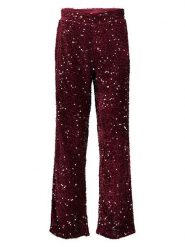 Pieces Spodnie w kolorze bordowym rozmiar: S. Czerwone spodnie materiałowe Pieces, na co dzień, s, bez wzorów, z materiału. Za 130.99 zł.