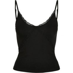 Damski tank top Urban Classics lace 90 s (GT). Czarne topy Urban Classics, s, bez wzorów, z koronki, bez kołnierzyka, bez ramiączek. Za 134.50 zł.