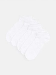Bawełniane skarpetki 5 pack - biały. Białe skarpety Sinsay, bez wzorów, z bawełny. Za 12.99 zł.