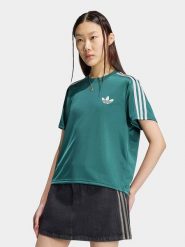 Adidas Koszulka w kolorze morskim rozmiar: S. Zielone bluzki Adidas, s, bez wzorów, bez kołnierzyka, bez ramiączek. Za 119.95 zł.