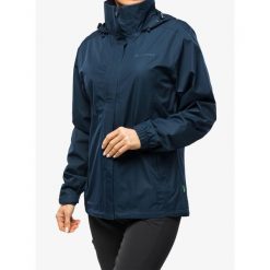 Kurtka przeciwdeszczowa damska Vaude Escape Light Jacket. Niebieskie kurtki sportowe Vaude, bez wzorów, bez kaptura, trekkingowe. Za 392.99 zł.
