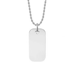 Naszyjnik Łańcuch No.12 z Nieśmiertelnikiem 2,4 cm, posrebrzany. Naszyjniki Lilou, posrebrzane. Za 258.00 zł.