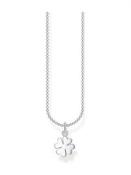 Thomas Sabo Srebrny naszyjnik z zawieszką - dł. 45 cm rozmiar: 38 cm. Szare naszyjniki Thomas Sabo, srebrne. Za 124.95 zł.