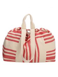 PE FLORENCE Torba plażowa w kolorze czerwono-kremowym - 55 x 38 x 15 cm rozmiar: onesize. Brązowe torby na ramię PE FLORENCE, bez wzorów, z bawełny, na ramię, bez dodatków. Za 127.65 zł.