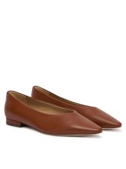 LAUREN RALPH LAUREN Baleriny Audri 802P18411004 Brązowy. Brązowe baleriny Lauren Ralph Lauren, bez wzorów, ze skóry, bez obcasa. Za 769.99 zł.