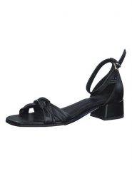 Marco Tozzi Sandały w kolorze czarnym rozmiar: 42. Czarne sandały Marco Tozzi, bez wzorów, z otwartym noskiem, bez obcasa, na koturnie, bez zapięcia. Za 106.95 zł.