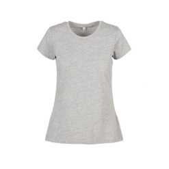 Koszulka Damska/kobieca Basic Heather. Szare bluzki BUILD YOUR BRAND, xl, bez wzorów, sportowe, bez kołnierzyka, bez ramiączek. Za 44.99 zł.