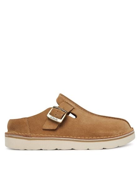 Clarks Klapki Solsbury Mule. 26184168 Brązowy. Brązowe klapki Clarks, bez wzorów, ze skóry, bez obcasa. Za 366.99 zł.