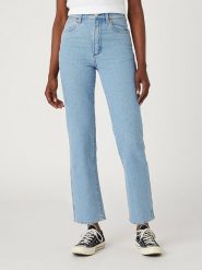 Wrangler Dżinsy - Regular fit - w kolorze błękitnym rozmiar: W31/L32. Niebieskie jeansy Wrangler, l, z aplikacjami, z podwyższonym stanem. Za 127.65 zł.