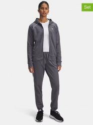 Under Armour 2-częściowy zestaw sportowy w kolorze szarym rozmiar: XL. Szare kurtki sportowe Under Armour, xl, bez wzorów, z materiału, bez kaptura, outdoorowe. Za 230.59 zł.