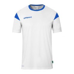 Koszulka Uhlsport Squad 27. Białe bluzki Uhlsport, bez wzorów, z dżerseju, sportowe, bez kołnierzyka, bez ramiączek. Za 122.50 zł.