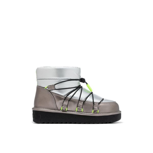 Buty śniegowce zimowe damskie D.Franklin ocieplane. Szare trapery i śniegowce D.Franklin, z materiału. Za 339.00 zł.