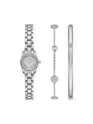 Michael Kors Zestaw zegarek i bransoletka MK4948SET Srebrny. Szare, analogowe zegarki Michael Kors, srebrne. Za 1,689.00 zł.