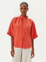 Marc O'Polo Bluzka 503 0840 41013 Czerwony Relaxed Fit. Czerwone bluzki Marc O'Polo, bez wzorów, z lyocellu, bez kołnierzyka, bez ramiączek. Za 229.99 zł.
