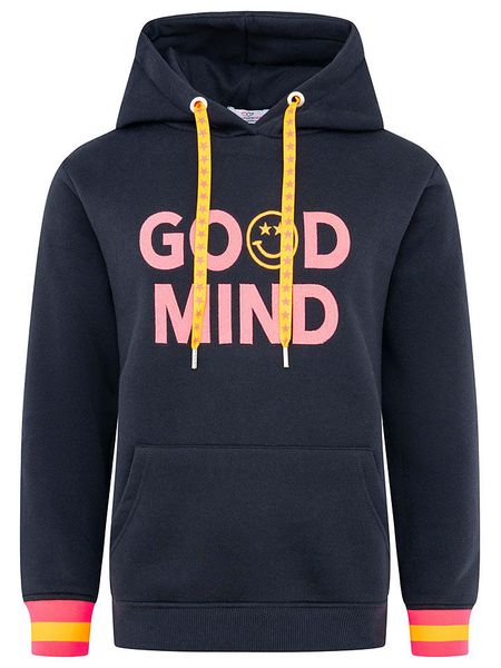Zwillingsherz Bluza "Good Mind" w kolorze granatowym rozmiar: M. Niebieskie bluzy Zwillingsherz, m, bez wzorów, z kapturem. Za 219.08 zł.