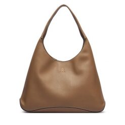 Torebka Tommy Hilfiger. Brązowe torebki klasyczne TOMMY HILFIGER, bez wzorów, bez dodatków. Za 569.99 zł.