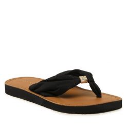 Japonki Tommy Hilfiger. Niebieskie klapki TOMMY HILFIGER, bez wzorów, bez obcasa. Za 149.99 zł.