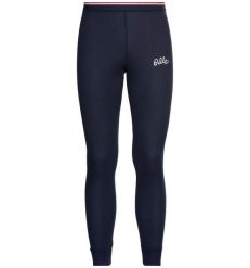 Legginsy do biegania damskie Odlo Base Layers. Niebieskie legginsy Odlo, s, bez wzorów, z materiału, długie. Za 104.49 zł.