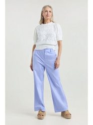 Josephine & Co Spodnie "Jelmer" w kolorze błękitnym rozmiar: 36. Niebieskie spodnie materiałowe Josephine & Co, na co dzień, bez wzorów, z materiału, z podwyższonym stanem. Za 260.99 zł.