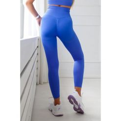 Legginsy bezszwowe push-up Squat. Niebieskie legginsy 2SkIN, m, bez wzorów, z nylonu. Za 219.00 zł.
