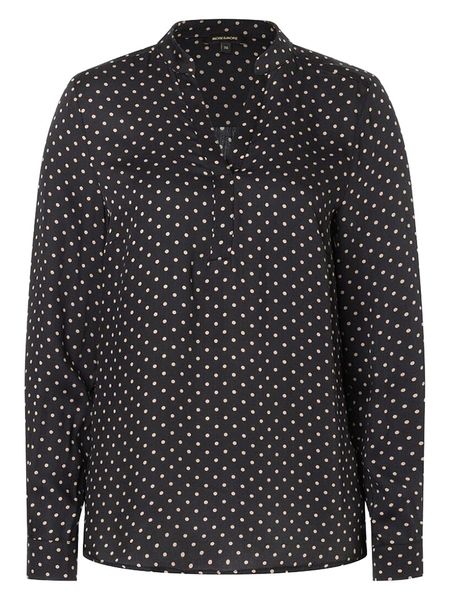 More & More Bluzka w kolorze czarnym rozmiar: 38. Czarne bluzki More & More, s, bez wzorów, z wiskozy, klasyczne, bez kołnierzyka, bez ramiączek. Za 78.99 zł.